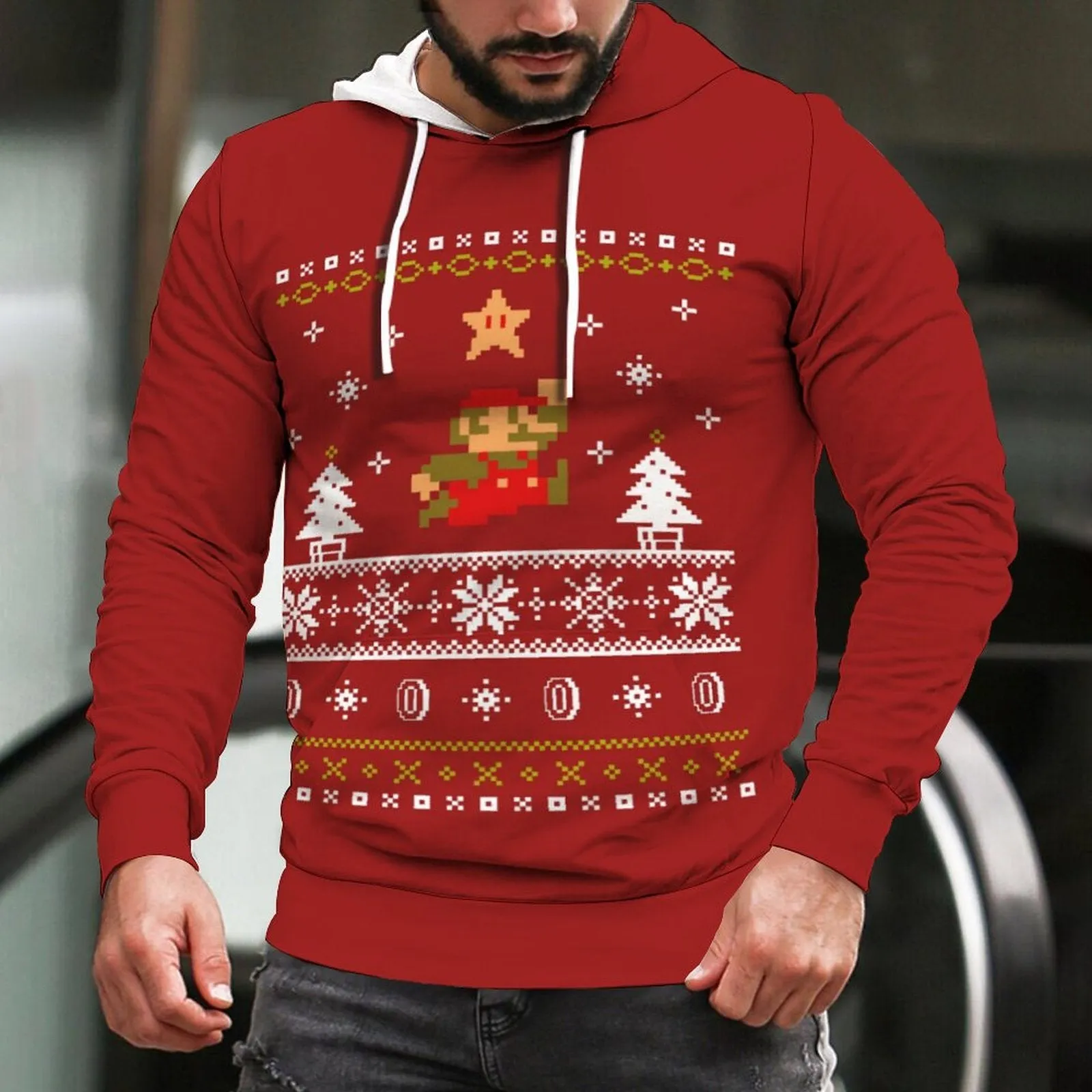 Men's clothes 2023 Christmas hoodies Santa Casual