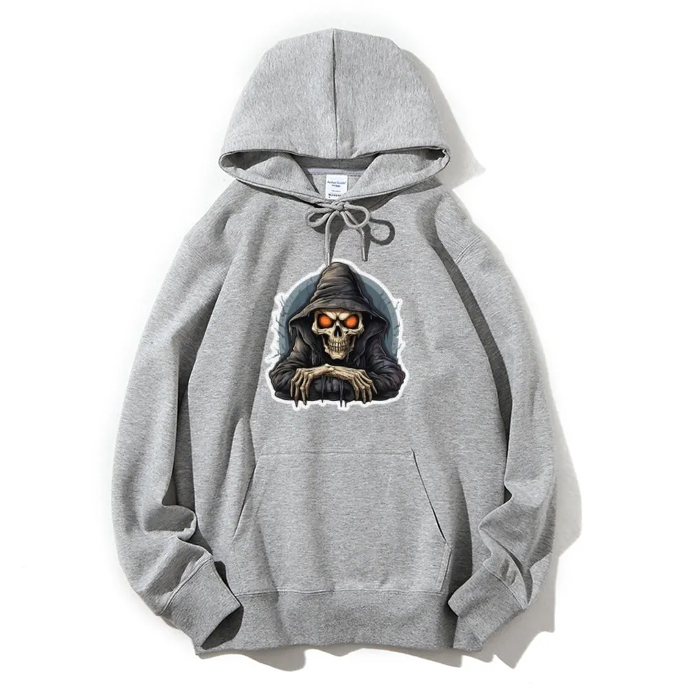 Mens Halloween Grim Reaper Graphic Hoodies