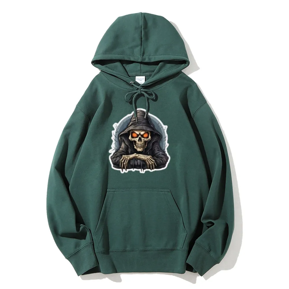 Mens Halloween Grim Reaper Graphic Hoodies