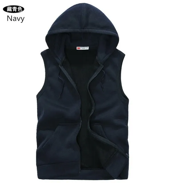 Mens Sleeveless Hoodies Fashion Casual Hooded Sweatshirt Men Hip Hop Hoodie Men's Sportswear High Quality 5 Color Size M-XXL A36