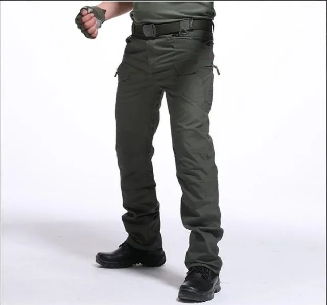 Men's Tactical Pants Multi Pocket Elastic Waist Military Trousers Male Casual Cargo Pants Men Clothing Slim Fit 5XL Sweatpants