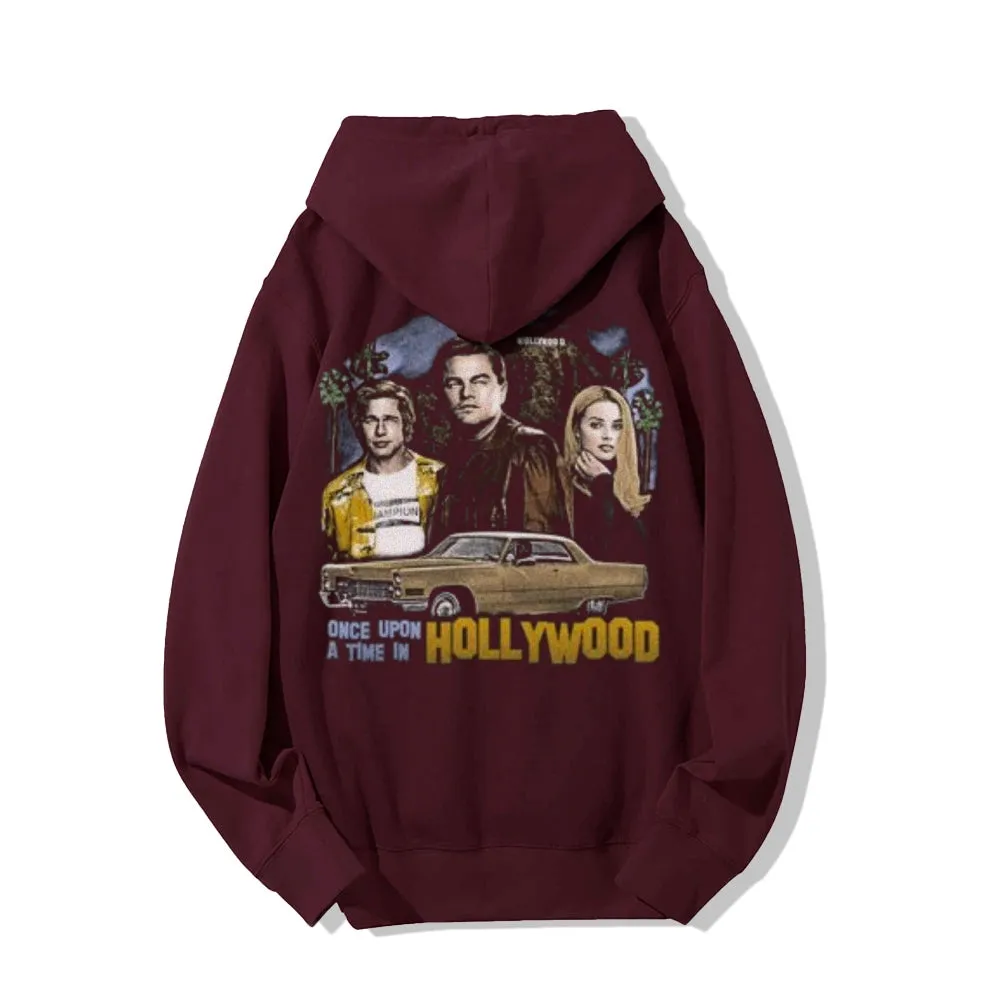 Mens Vintage Hollywood Movies Darkness Style Print Graphic Pullover With Kangaroo Pocket Hoodies