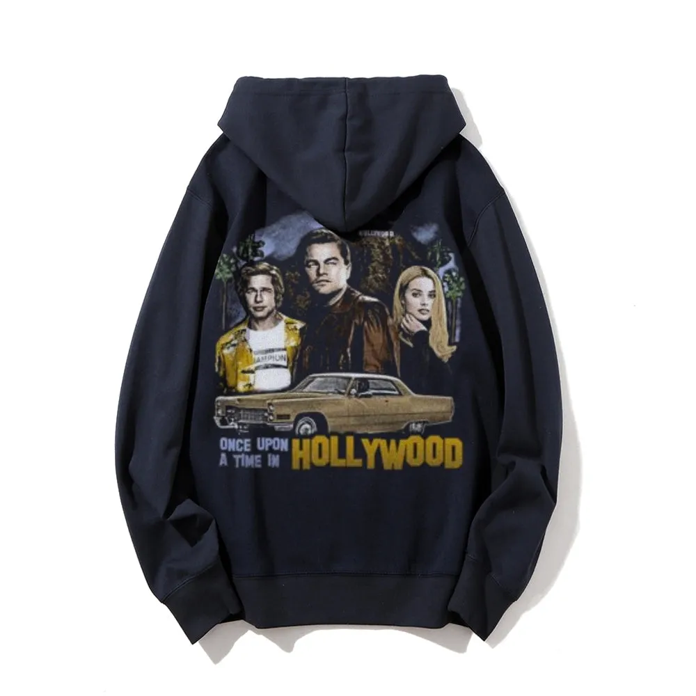 Mens Vintage Hollywood Movies Darkness Style Print Graphic Pullover With Kangaroo Pocket Hoodies