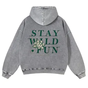 Mens Vintage Stay Wild Fun Hoodies