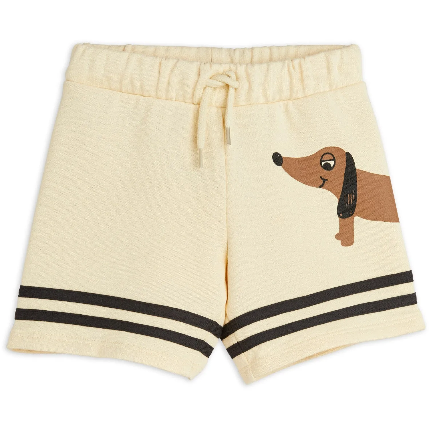 Mini Rodini Beige Dog Sp Stripes Sweatshorts