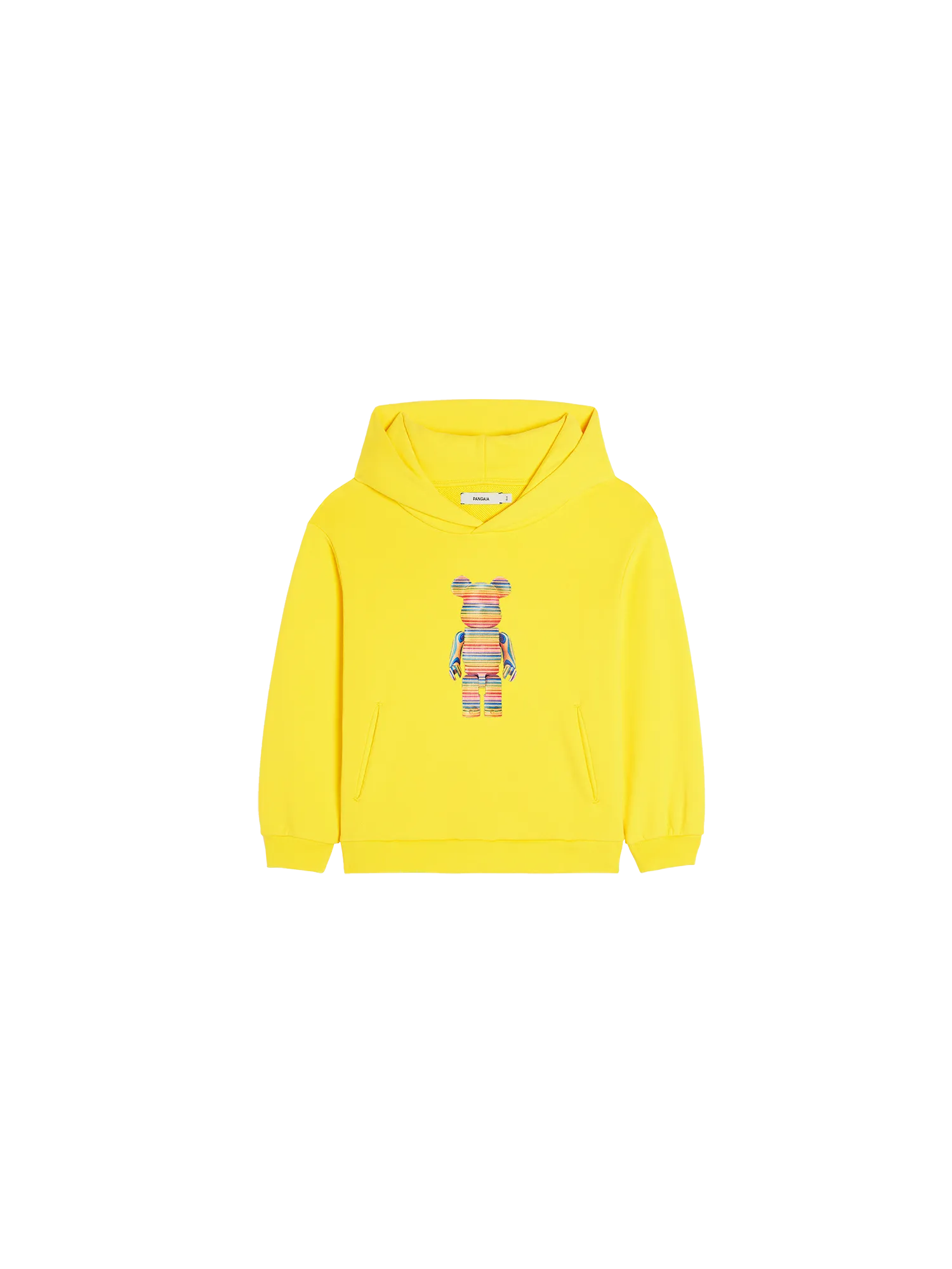 Pangaia x Haroshi BE@RBRICK™ Kids Hoodie—saffron yellow