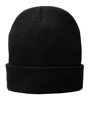 Port & Company® Fleece-Lined Knit Cap - Black