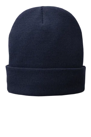 Port & Company® Fleece-Lined Knit Cap - Navy