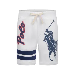 Ralph Lauren Boys White Cotton Polo Shorts