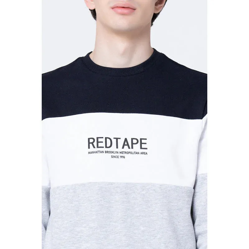 Red Tape Men's Light Blue Printed Sweatshirt