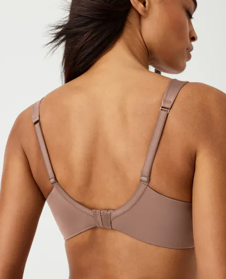 Spanx Satin Unlined Full Coverage Bra Cafe Au Lait