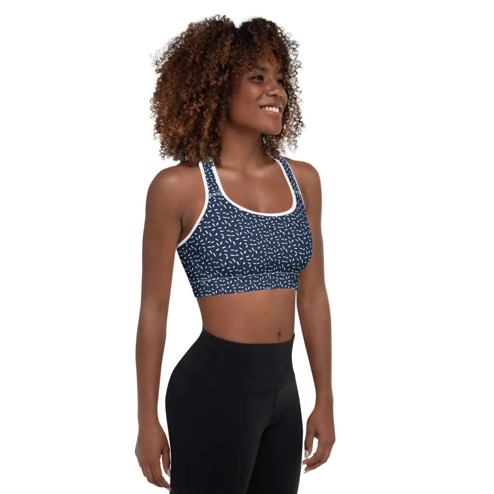 Sports Bra in Navy Speckle