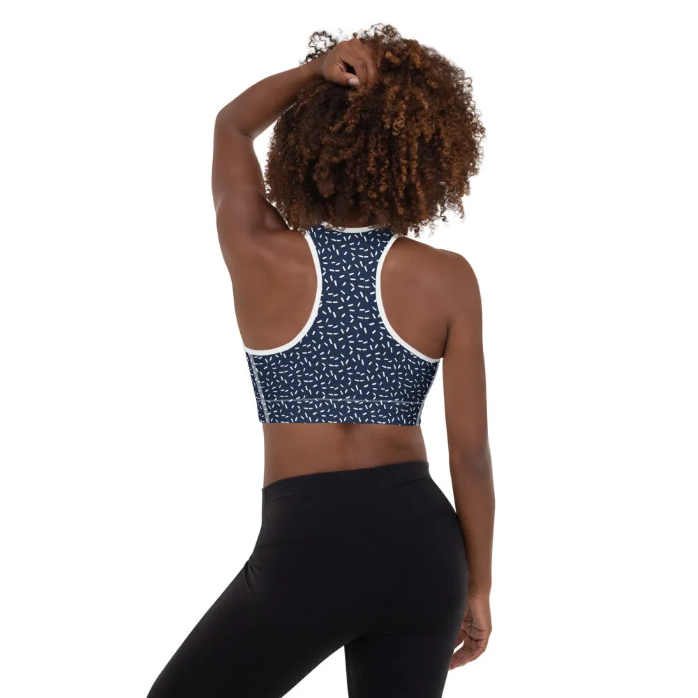 Sports Bra in Navy Speckle