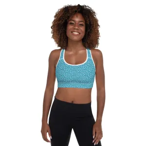 Sports Bra in Teal Speckle