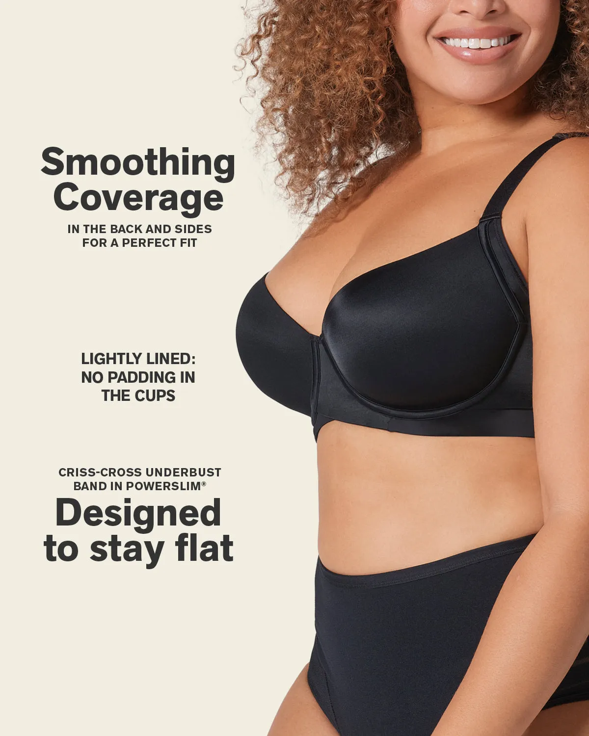 Supportive Contouring Bra with Underwire