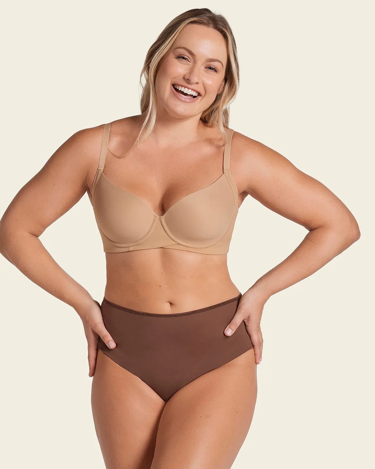 Supportive Contouring Bra with Underwire