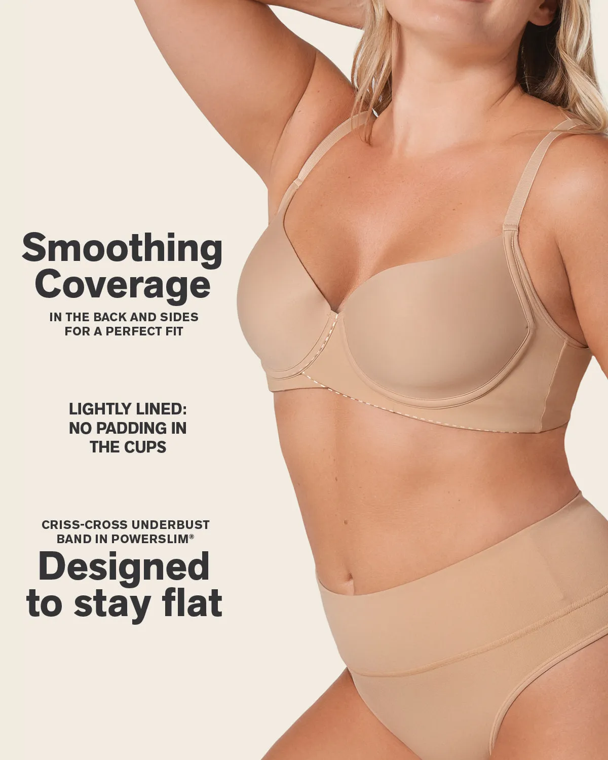 Supportive Contouring Bra with Underwire