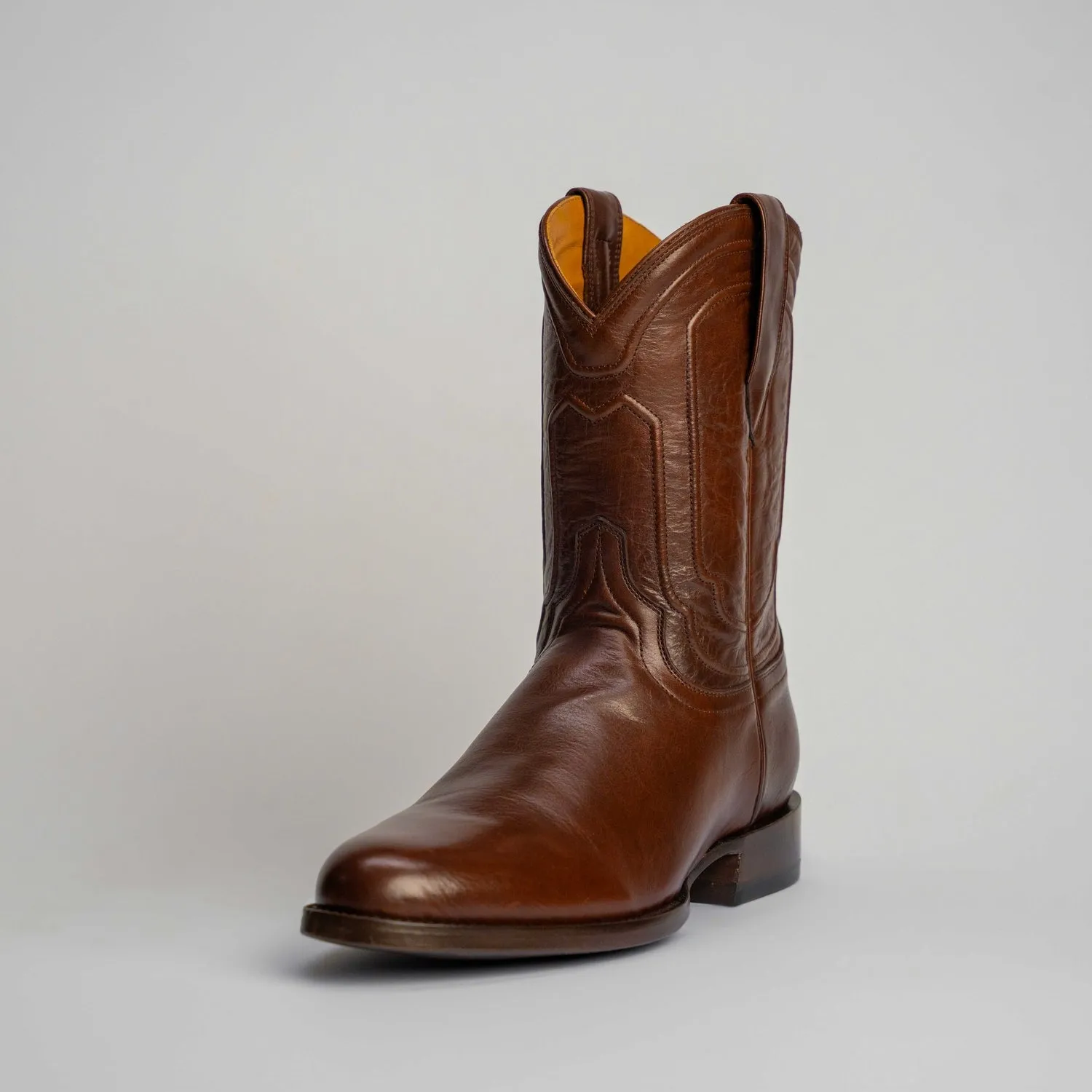 The Pendleton | Men's Roper Boot |  Natural Grain Calfskin Leather | Nicotine