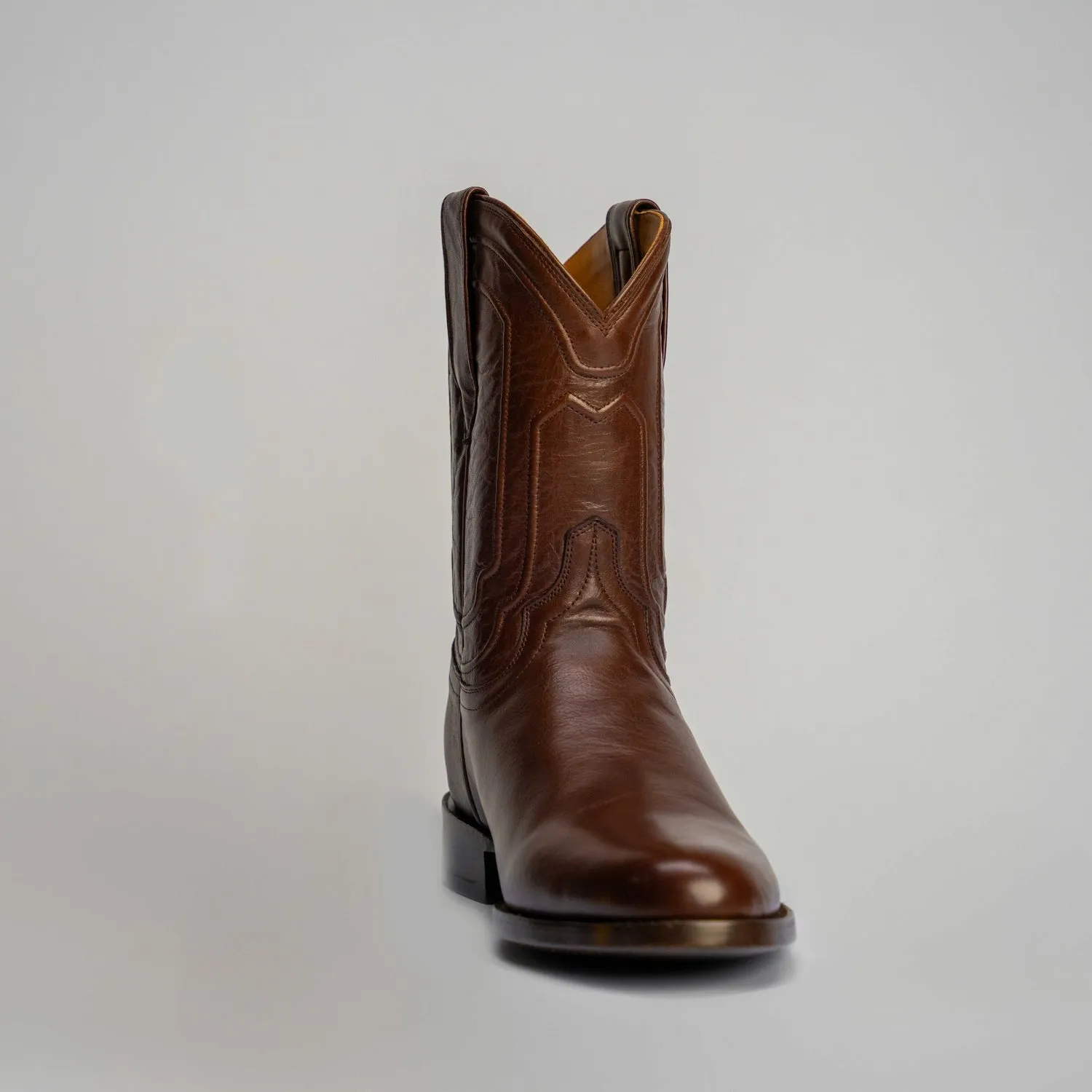 The Pendleton | Men's Roper Boot |  Natural Grain Calfskin Leather | Nicotine