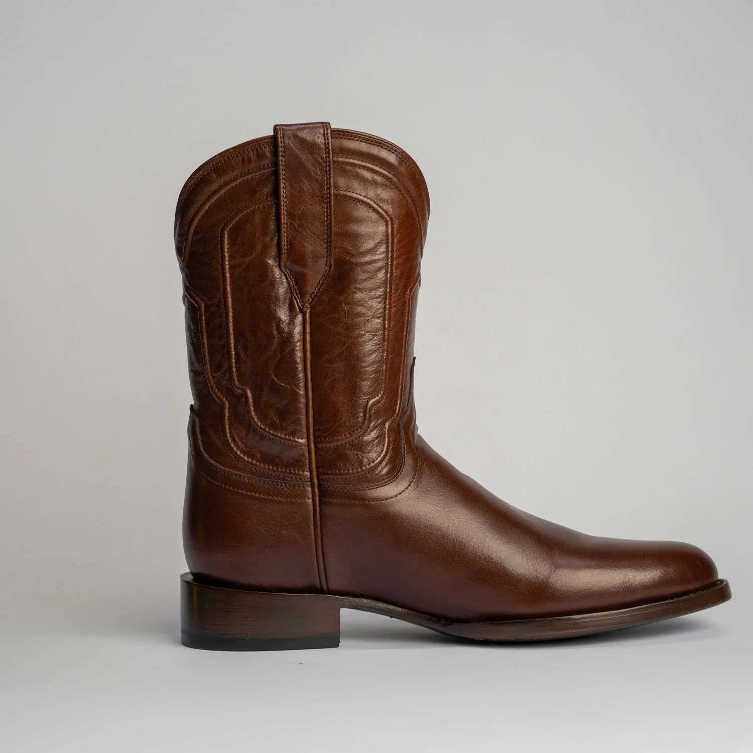 The Pendleton | Men's Roper Boot |  Natural Grain Calfskin Leather | Nicotine