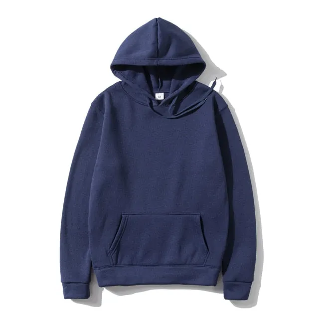 Tracksuit Men Fashion Hoodies Men Suits Solid Sets Men Sweatshirts Sweatpants Spring Autumn Fleece Hooded Pullover 2 Pieces Set