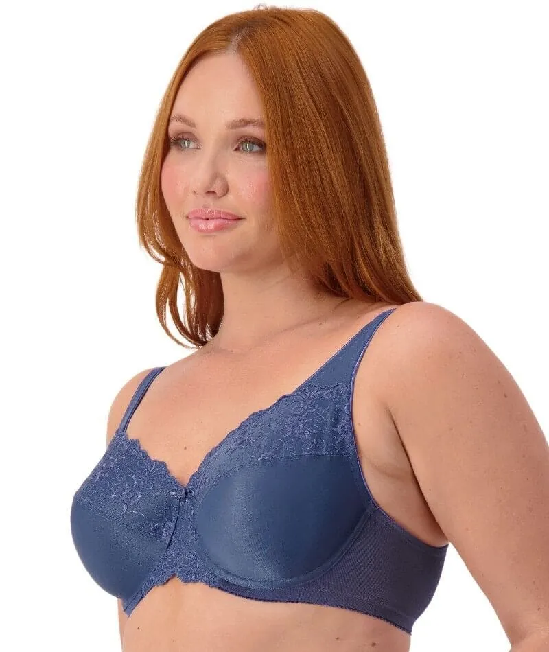 Triumph Embroidered Minimiser Bra 2 Pack - Indigo/Pearl