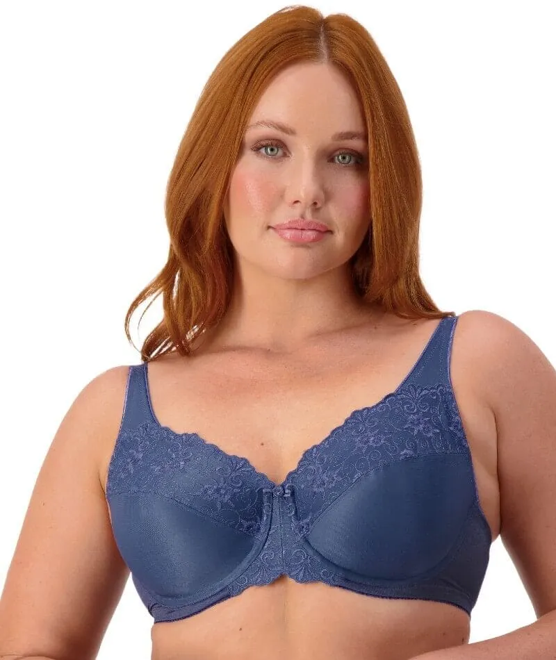 Triumph Embroidered Minimiser Bra 2 Pack - Indigo/Pearl