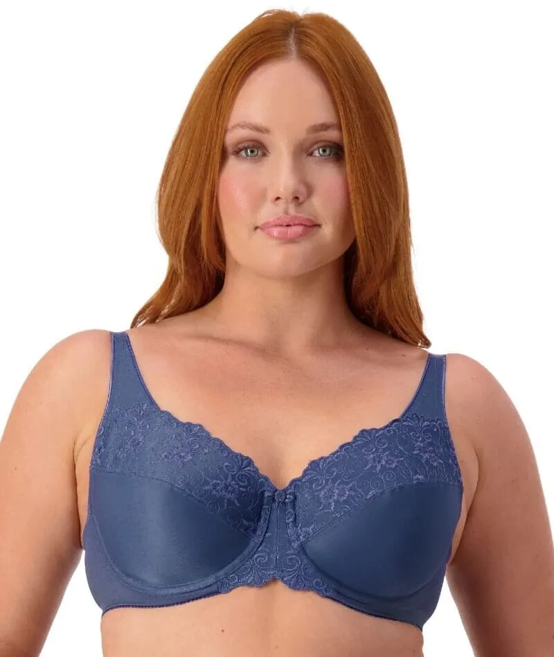 Triumph Embroidered Minimiser Bra 2 Pack - Indigo/Pearl