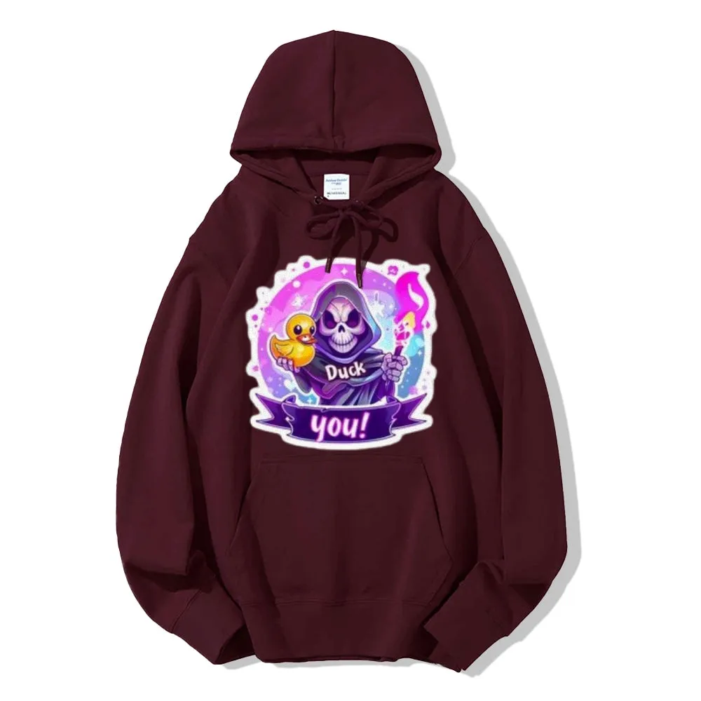 Women Cute Dark with Skeleton Graphic Hoodies