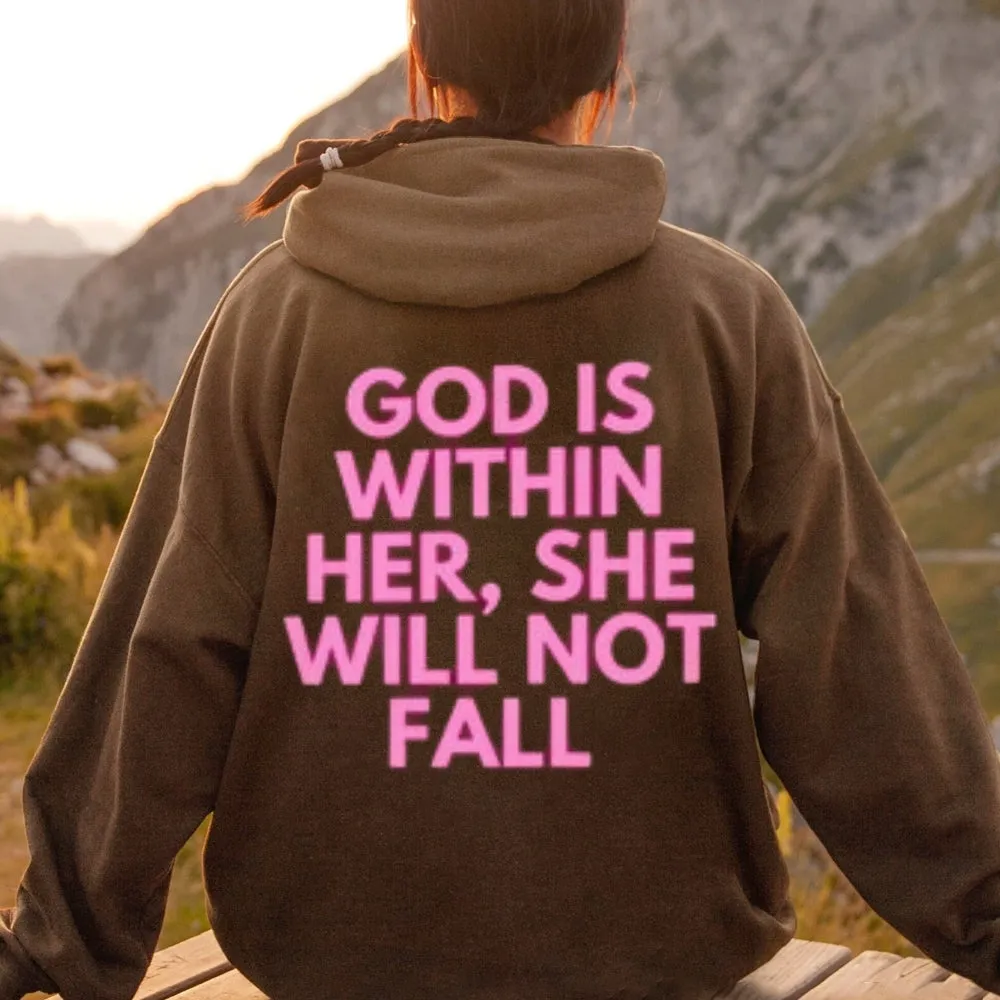 Women GOD IS WITHIN HER Graphic Hoodies