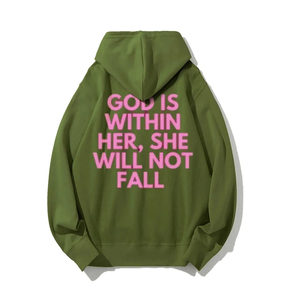 Women GOD IS WITHIN HER Graphic Hoodies