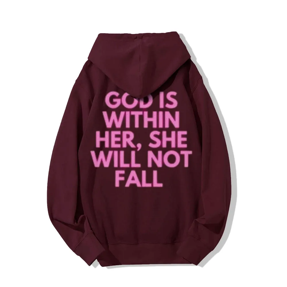 Women GOD IS WITHIN HER Graphic Hoodies