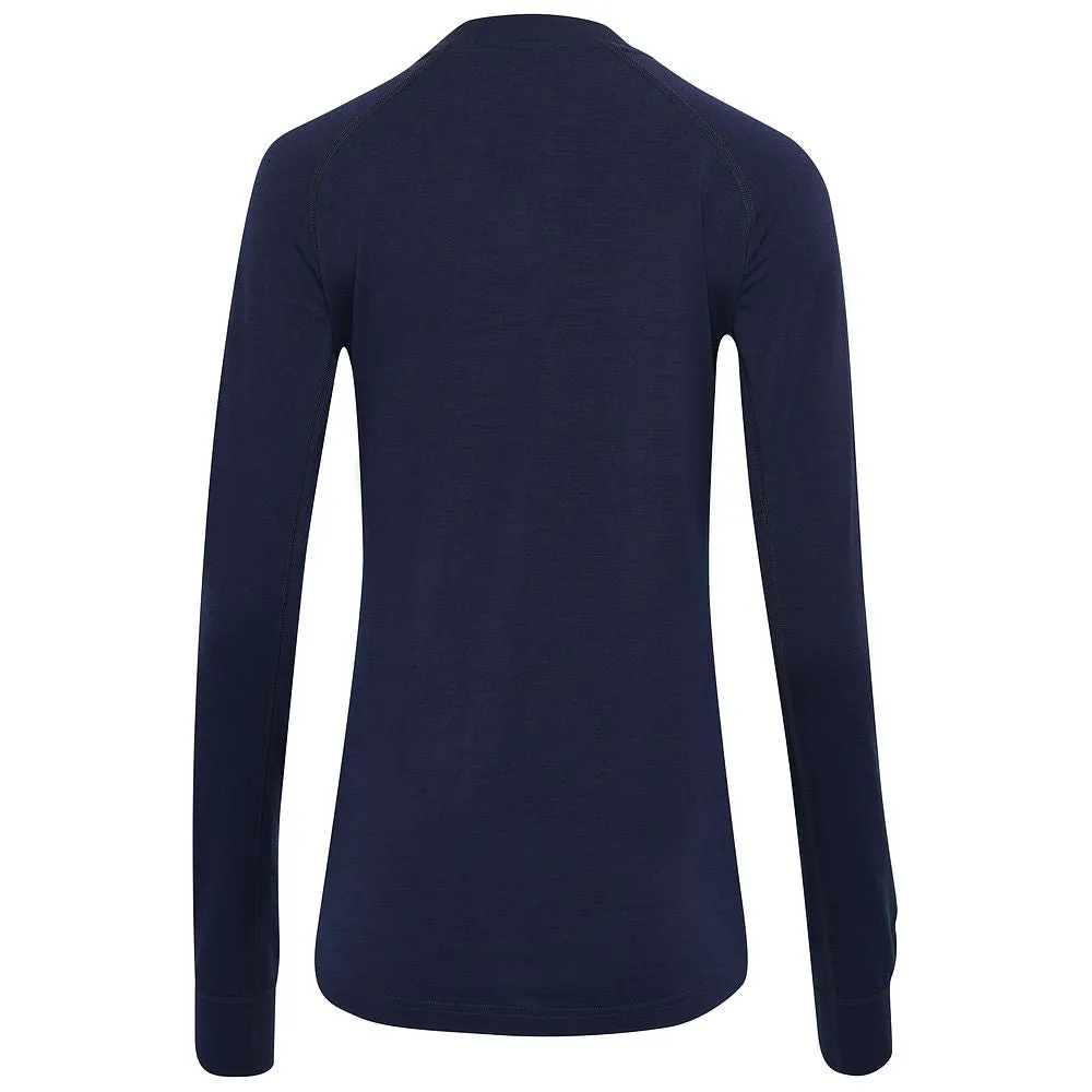 Womens 160 Merino Active Long Sleeve Crew (Navy)