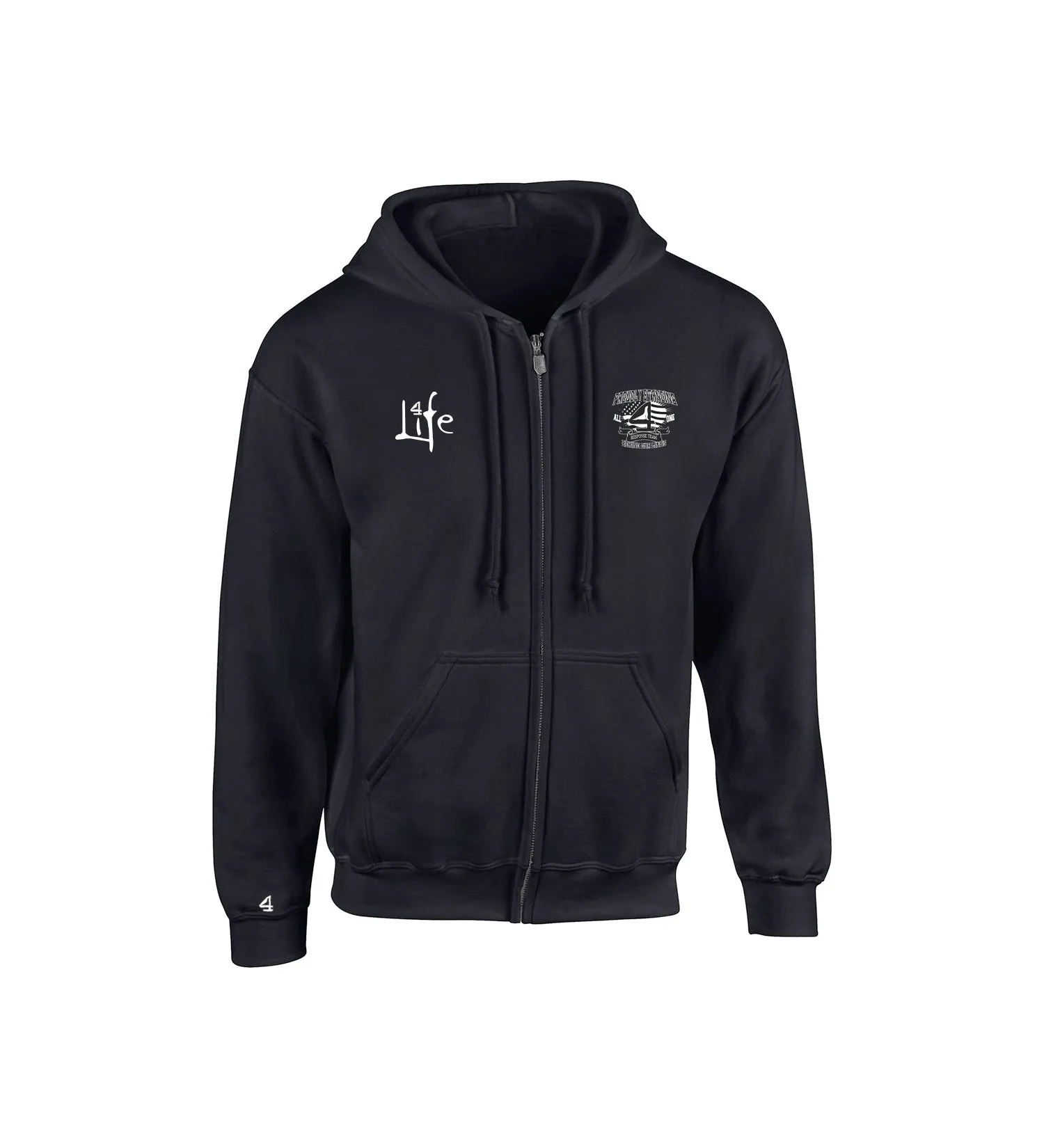 Youth Gray First Responders Line Flag- Fullzip